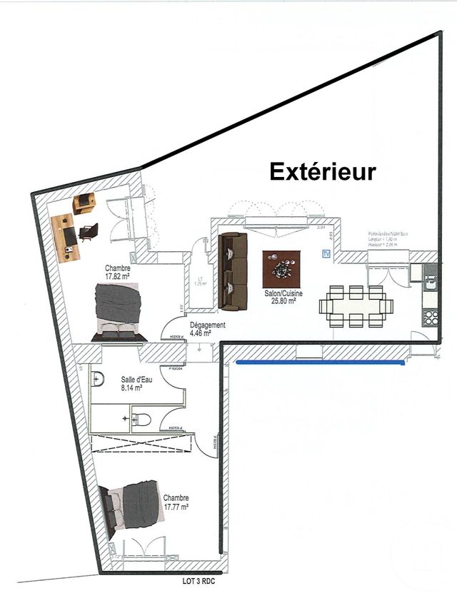 Appartement T3 à vendre - 3 pièces - 73.99 m2 - GALGON - 33 - AQUITAINE - Century 21 G&B Immobilier