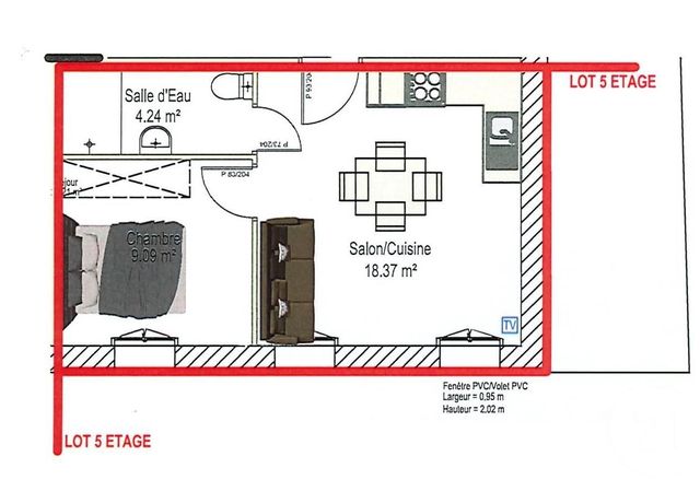 Appartement T2 à vendre - 2 pièces - 31.7 m2 - GALGON - 33 - AQUITAINE - Century 21 G&B Immobilier